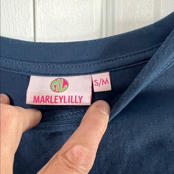 Marleylilly Blue Graphic Long Sleeve Shirt - Picture 4 of 4
